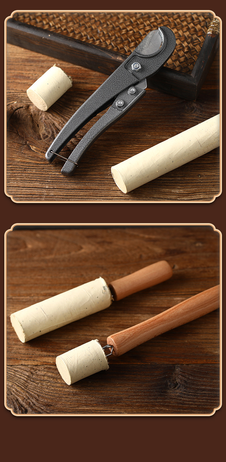 Moxibustion Tool Set with Scissors and 1.8cm Moxa Sticks for Warming Therapy details