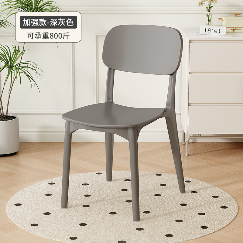 Silla de maquillaje nórdica moderna y simple, silla de escritorio individual, taburetes, silla de comedor de plástico, silla de comedor de larga duración
