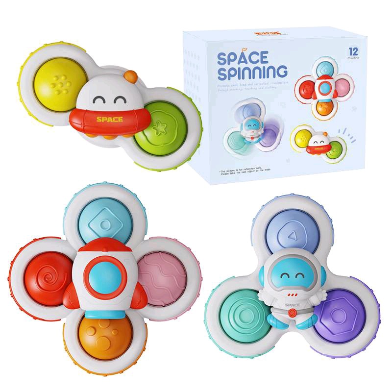 Juguete giratorio de agua con ventosa de Amazon, divertido spinner de insectos, sonajero para bebés y niños