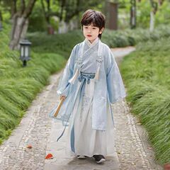 漢服男児2025春の時代劇漢服中国風子供宋製セット男の子唐装古風演出服