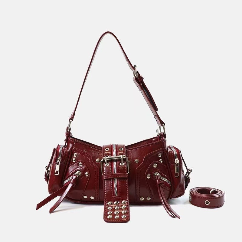 Burgundy straps