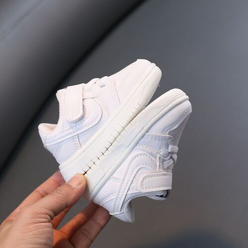 Children's sports shoes for boys and girls  spring and autumn new sneakers soft sole non-slip baby shoes white shoes toddler shoes