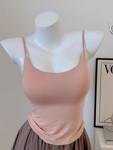 Top with cups, T-shirt, summer tank top, (Physicals), slim fit