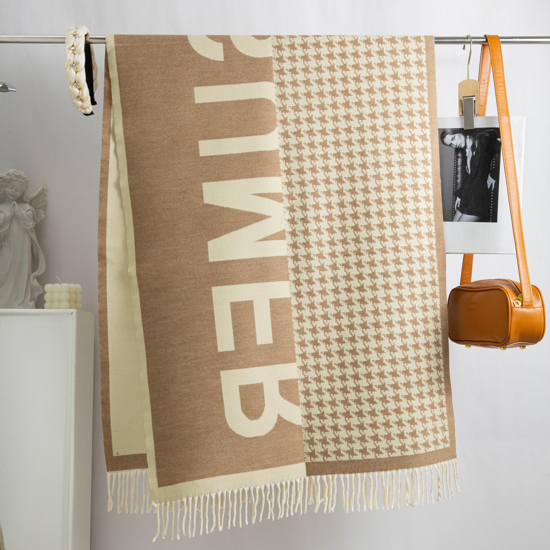 2025 nuevo bufandas de lana de Meirad mujeres otoño invierno estilo coreano de malla universal chaleco pareja buñuelo hombre caliente