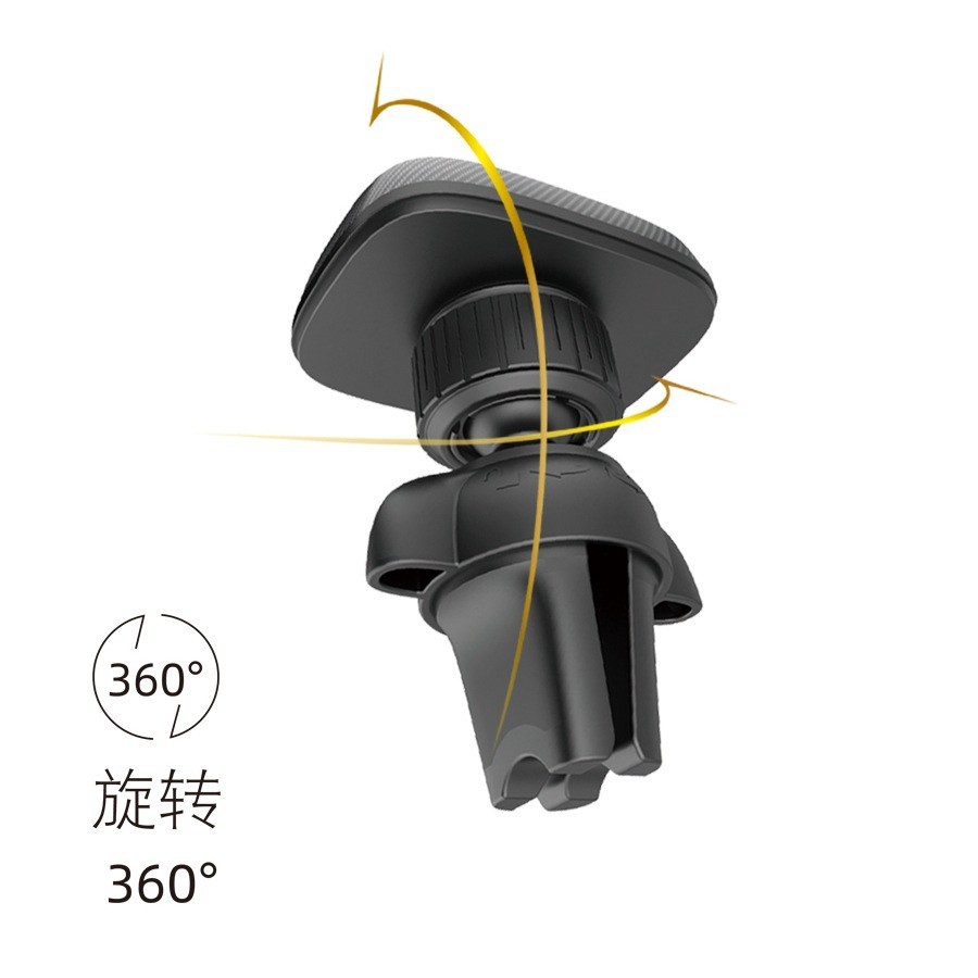 Cross-border creative navigation strong magnetic bracket multi-angle folding 720 rotating metal magnetic car mobile phone bracket