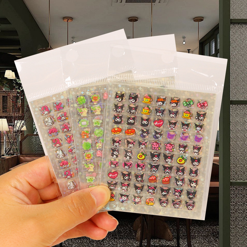 Cute Stickers Mini Nose Stickers Storage Book Kidsren's Cartoon Pattern Nail Waterproof Girl Decoration Card Book Cute Stickers Mini Nose Stickers Storage Book Kidsren's Cartoon Pattern Nail Waterproof Girl Decoration Card Book