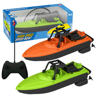 Foreign trade new cheap four-way remote control boat electric racing speedboat outdoor water children's toy boat factory direct sale