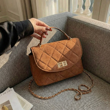 秋冬季质感小香风复古百搭小方包女潮流链条高级气质新款斜挎包