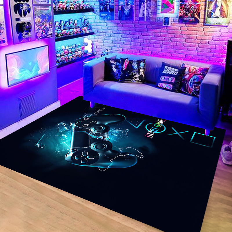 Alfombra sala de estar resistente a la suciedad y fácil de cuidar consola de juegos transfronteriza sofá mesa de centro manta antideslizante y resistente a la suciedad alfombra de terciopelo de cristal para dormitorio