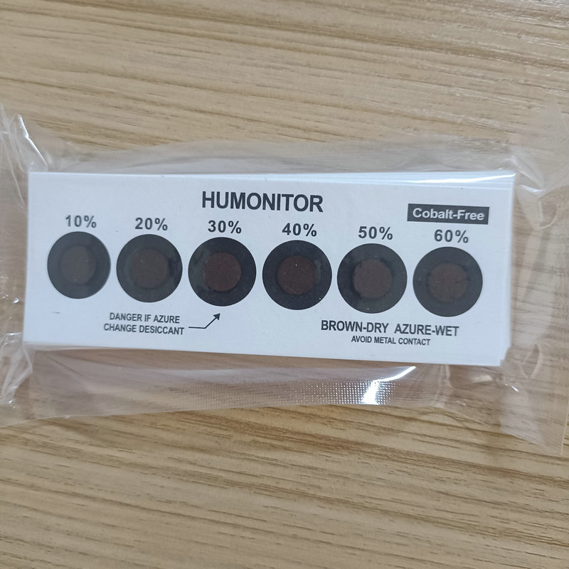 批量供应 6点棕色湿度卡无钴棕变蓝湿度指示卡变色防潮卡批发