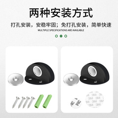 No punching rubber door top door suction anti-collision limiter bathroom door turtle top floor touch stainless steel door touch door stop