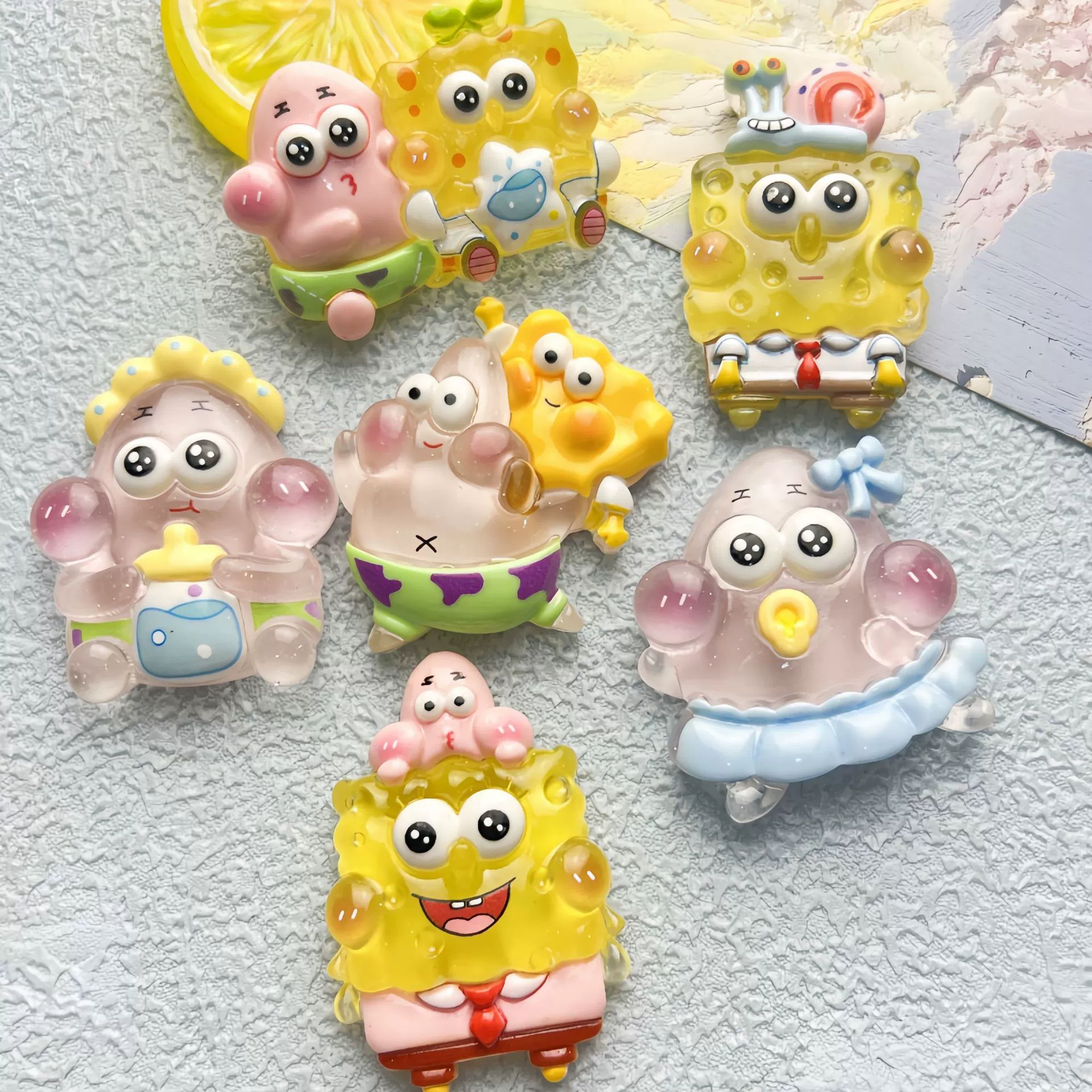 Мультяшный кремовый магнит на холодильник, DIY