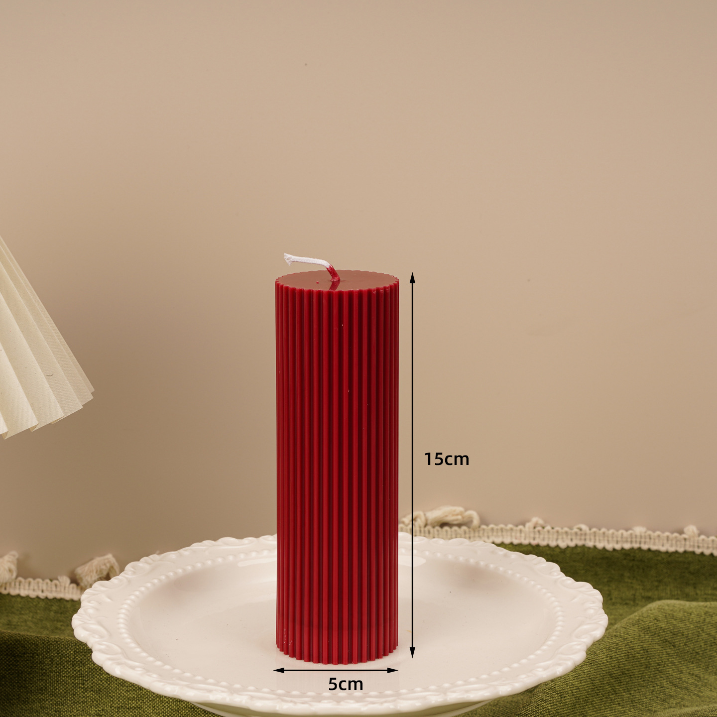 Round fine tooth 5*15cm candle 250g