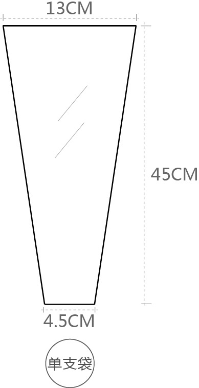 Roland transparente engrosada multi-bolsa única Bolsa De Rosa simple y elegante bolsa de flores de moda 6S de espesor 50