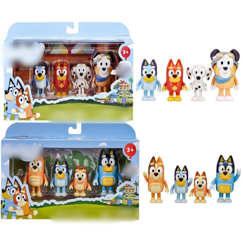 Bluey and Friends Blueyandfriends Family Set School Set 4-Piece Set Figurines School Theme