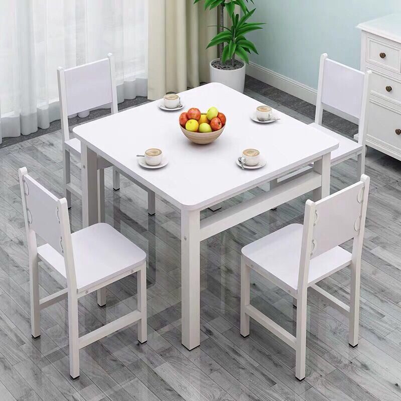 Mesas y sillas de comedor cuadradas simples, mesas de comedor para apartamentos pequeños para el hogar, snack bar simple, mesas cuadradas, combinación de mesas y sillas de comida rápida