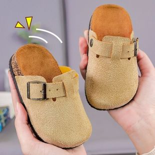 Explosions Birkenth Shoes Casual Men's and Women's Birkenth Shoes Cork Slip-on Children's Birkenth Shoes Fashionable Parent-Child Half-Drag