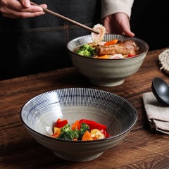 ドロップシッピング和風麺ボウル大ボウルラーメンボウル家庭用インスタントラーメンボウルスープボウル麺ボウルセラミックスープ麺ボウル釉下