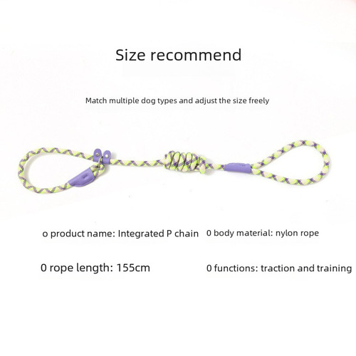 Pet Leash Explosion Proof P Chain Outdoor Dog Walking Rope Nylon Braided Dog Rope Leash Walking P Rope