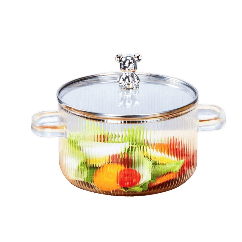 Каменная посуда? wait careful: It says high borosilicate glass pot open flame gas direct burning multifunctional instant noodles bowl double ear soup pot stew pot factory foreign trade