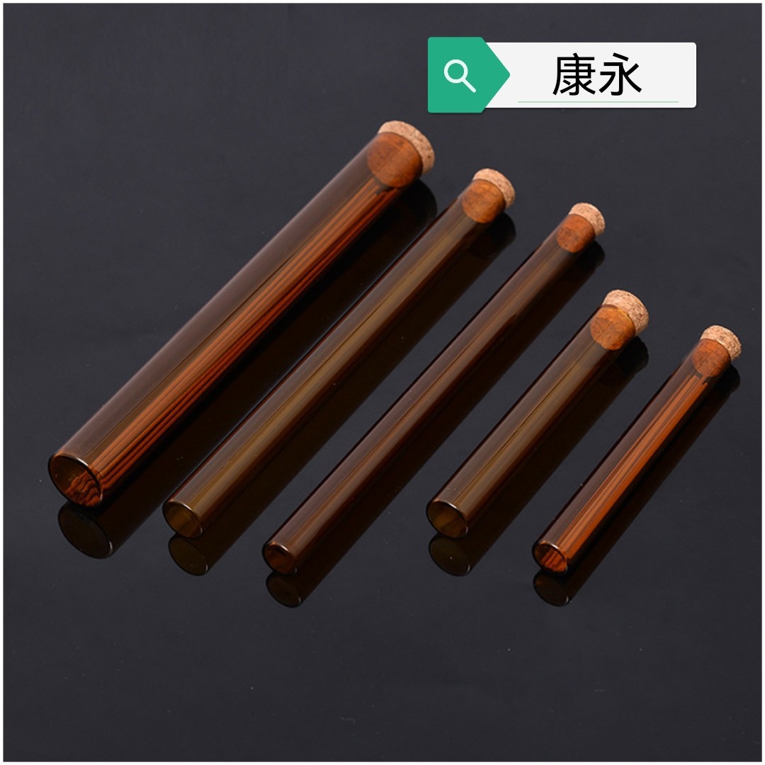棕色玻璃线香试管管棕色线香筒线香玻璃管