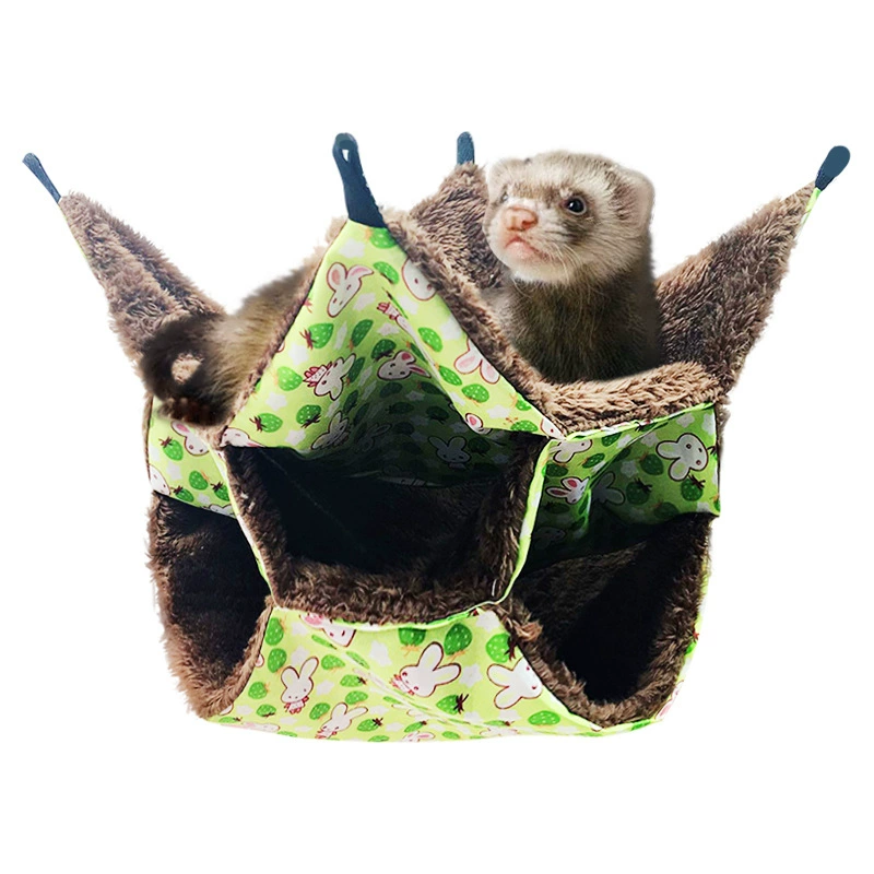 Amazon Лидер продаж гамак для маленьких домашних животных трехслойный гамак для домашних животных белка медовая сумка хлопок спальный мешок хомяк Теплый Гамак