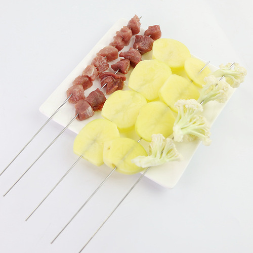 Grill skewers, stainless steel kebab skewers, barbecue sign, flat iron skewers, barbecue needles, barbecue pins, barbecue grids