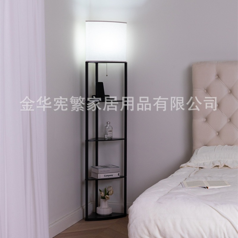 Transfronterizo de Amazon creativo de 5 capas en forma de abanico esquina gabinete lámpara de pie USB dormitorio sala de estar estante decoración Villa proyecto