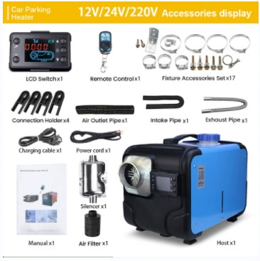 Automotive air conditioning all-in-one truck household firewood - 12v24v220v-horizontal-aluminum-alloy-single-hole-integrated-machine