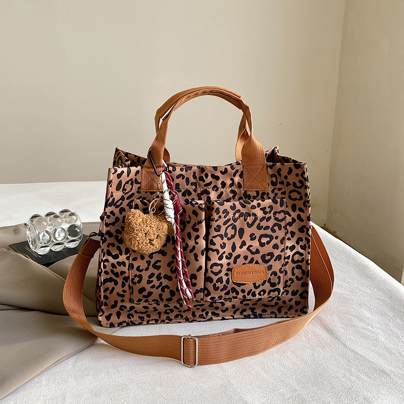 Bolsa de hombro de moda de gran capacidad de leopardo de mujer nueva bolsa de personalización simple bolsa de compras bolsa de viaje versátil