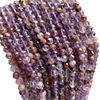 Ghost organic round beads, accessory, purple synthesized crystal