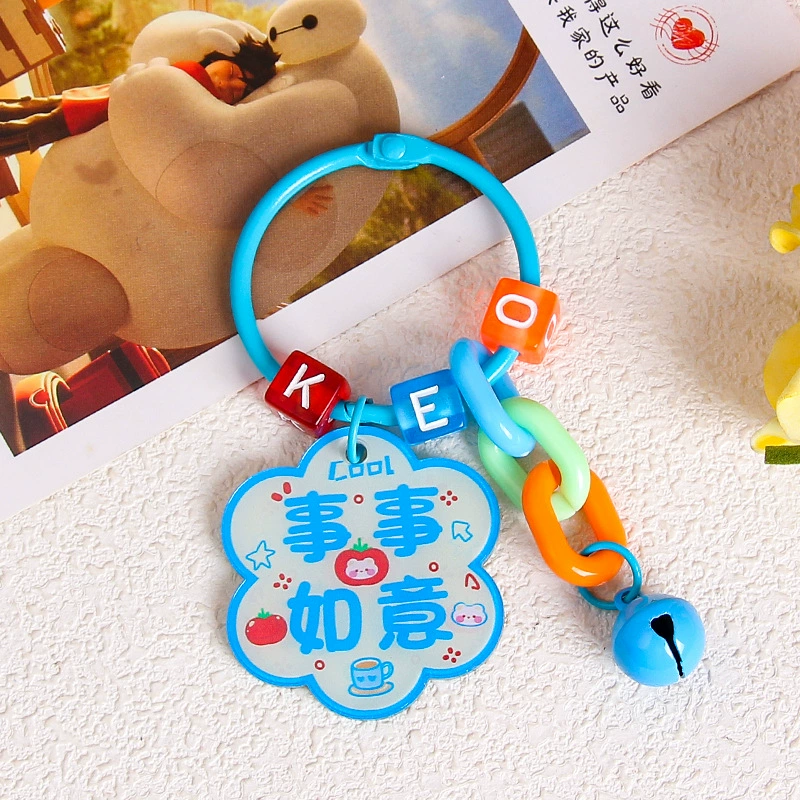 Brand creative acrylic protective amulet, keychain, transparent pendant, bag decoration, decorations