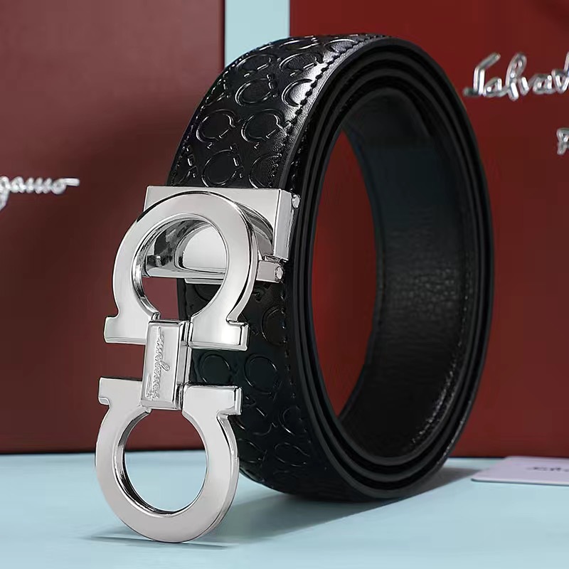 Horseshoe pattern silver buckle [clip buckle-gift box] / 105cm