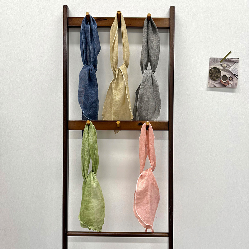 Pañuelo de seda, tira larga, sentido de alta gama, nuevo azul marino, retro, color sólido, protector de cuello literario, bufanda pequeña, accesorios, diadema, cinturón para el cabello, cabello atado