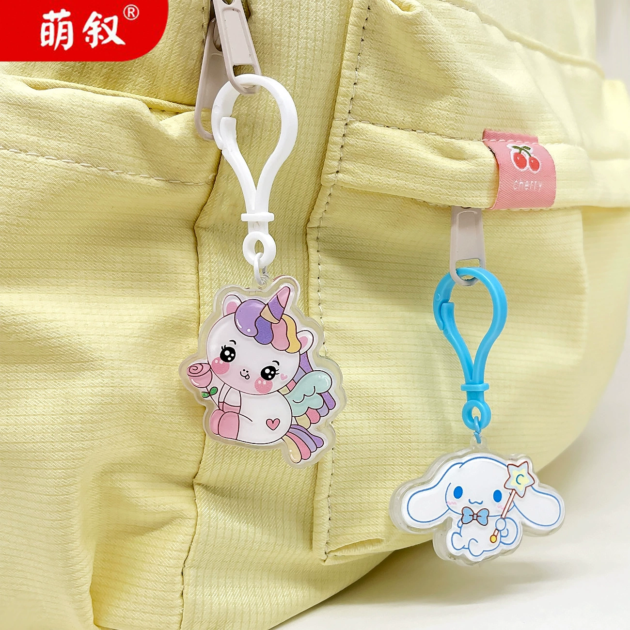 Acrylic cartoon keychain, аксессуар для рюкзака, игрушка, мигающий свет, подарок на день рождения