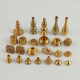 黄铜香插盘香架小葫芦香插九孔线香小水滴香座坐香炉香托