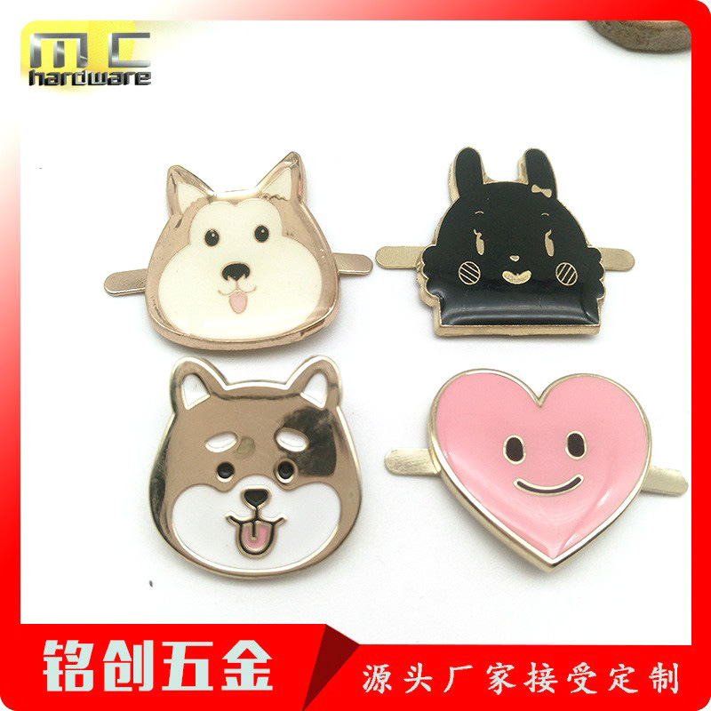 厂家批发时尚精致滴胶动物合金铭牌环保合金彩色金属商标牌