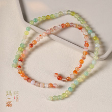 玛瑙新中式圆珠散珠diy手作手串手链项链串珠半成品饰品配件批发