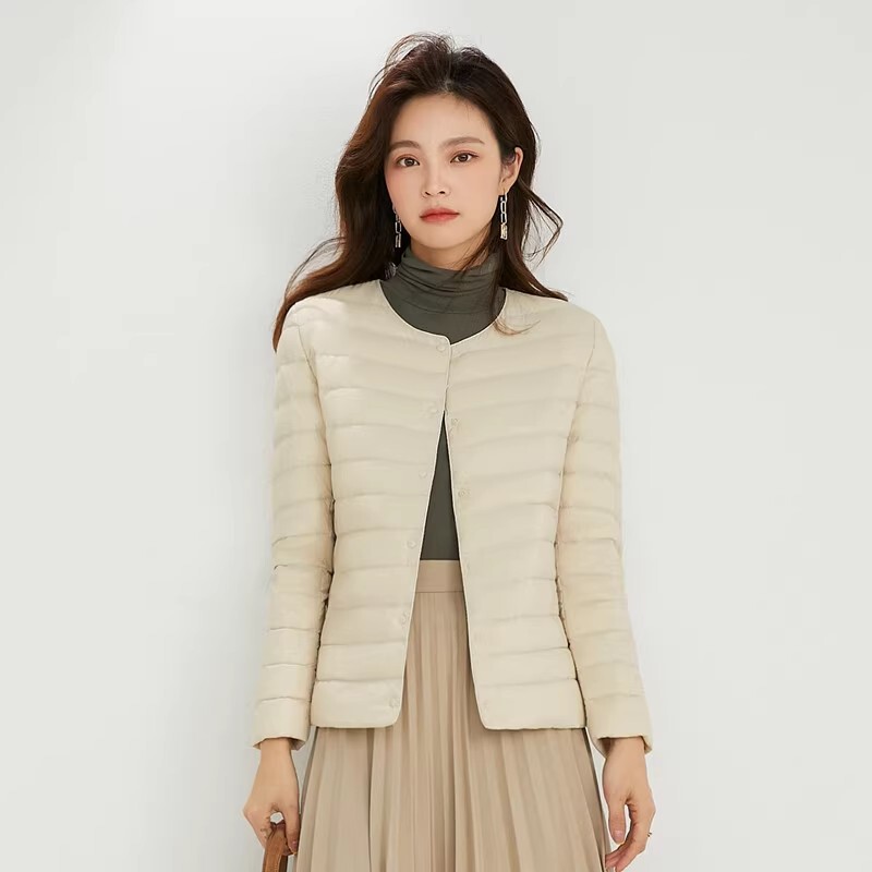 2024 New Fall/Winter 90 Velvet Lightweight Down Jacket Women's Ultra Light Short Inner Wearing Compression Portable Inner Jacket