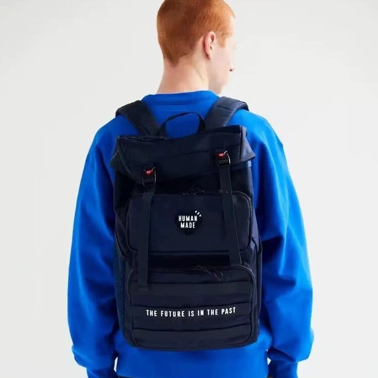 Human Made Heart Multi-Flap Pocket Pants Short-Distance Travel Backpack Military Workwear Outdoor Sports Backpack