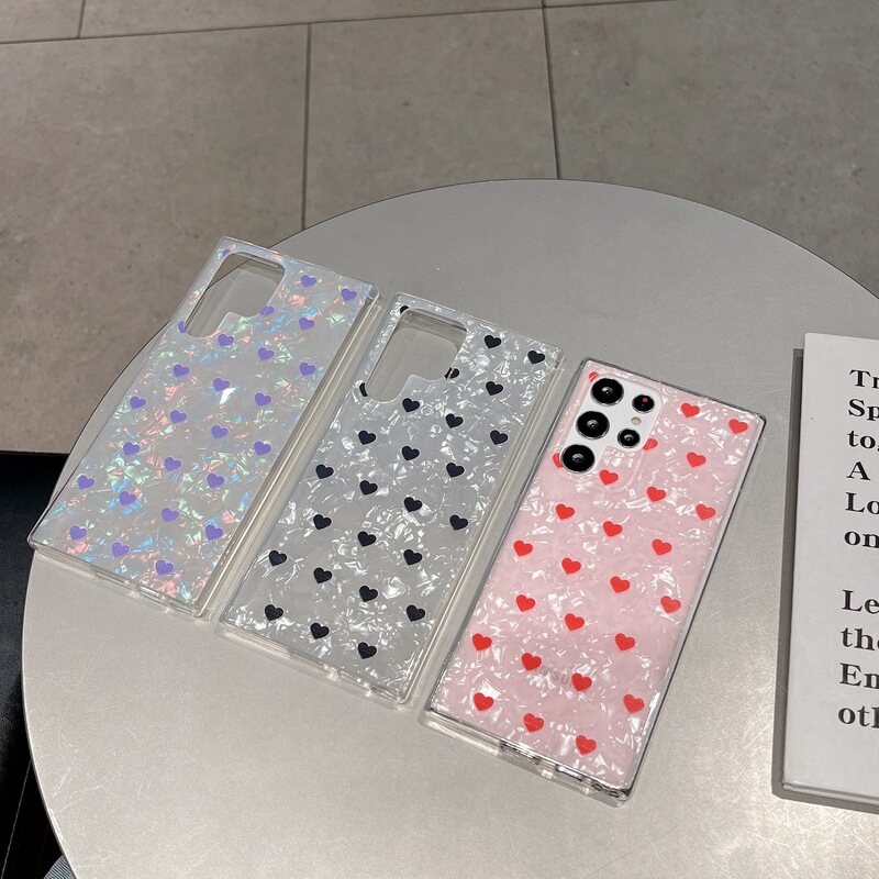 Samsung note20ultra shell pattern love phone case for S21/S10/S22 protective case S23/S9