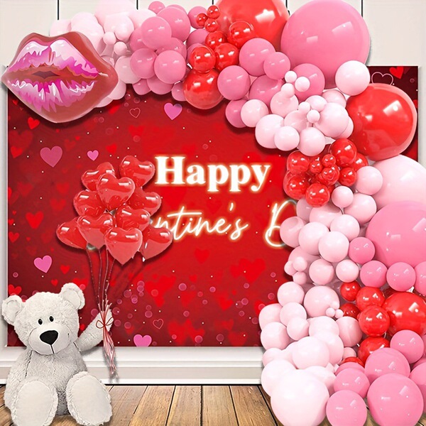 Fuchsia red balloon heart shaped for bride for St. Valentine's Day