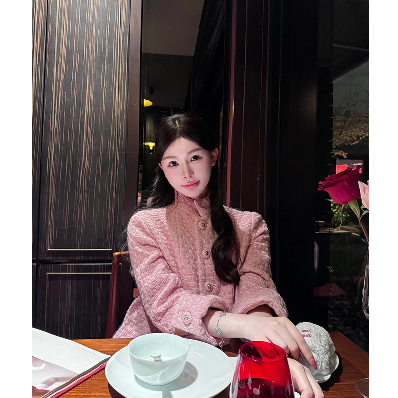 Pink Chanel-Style Short Jacket for Women, Spring 2026 New Model, Beautiful and Stylish Design, High-End Socialite Outfit Top