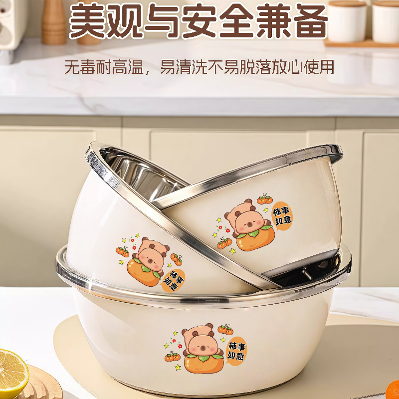 【三件套】不锈钢盆家用厨房汤盆菜盆和面打蛋盆拌菜盆加厚料理盆|undefined