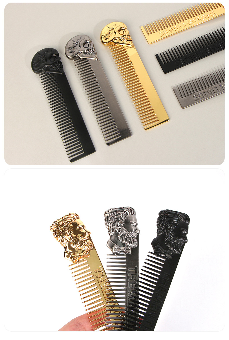 Simple Style Human Face Skull Alloy Hair Combs display picture 1