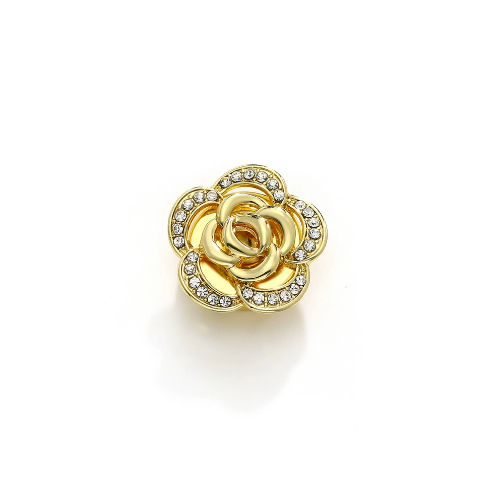Украшение для рубашки (button cover), стразы и жемчуг, акцент 14k, клипса, 9 дизайнов