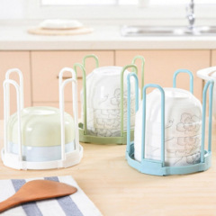 Kitchen countertop item organization bowl and dish draining storage rack, plastic bowl cabinet bowl rack storage organization