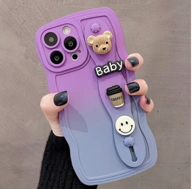 Simple gradiente de color a juego iPhone14 borde ondulado 13Promax para Apple 12/11 caja del teléfono 6/7GE suave