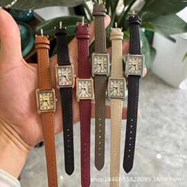 外贸坦克手表方形表盘石英女学生复古罗马刻度手表简约时尚情侣表