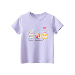 27home Korean-style children's clothing children's short-sleeve T-shirt wholesale 2024 summer new items for baby girls dropshipping one piece
